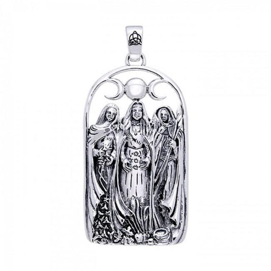 Mickie Mueller Triple Goddess Silver Pendant TPD1042
