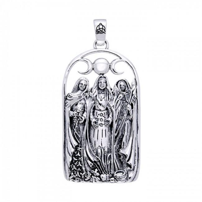 Mickie Mueller Triple Goddess Silver Pendant TPD1042