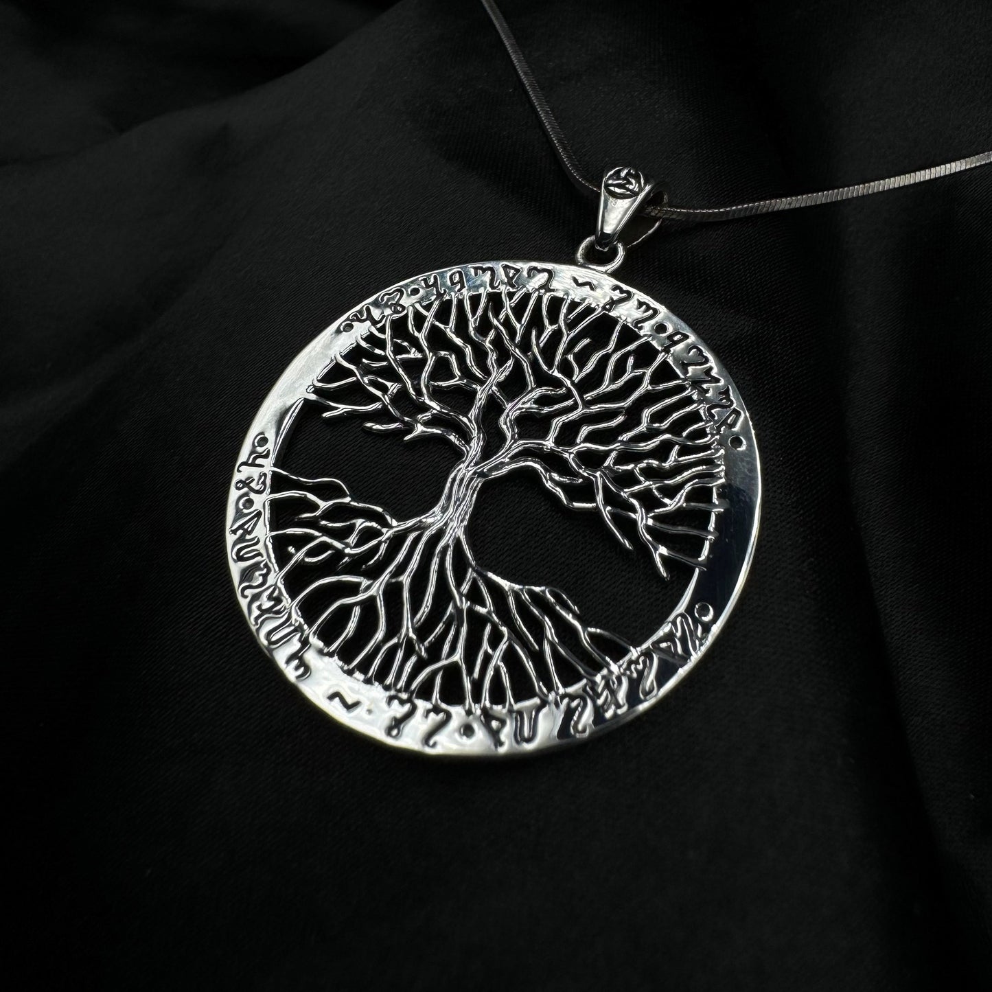 Continuously Inspiring - The Ethereal Symbol of the Theban Tree of Life Sterling Silver Plated over Solid Brass Pendant by Mickie Mueller BPD1043