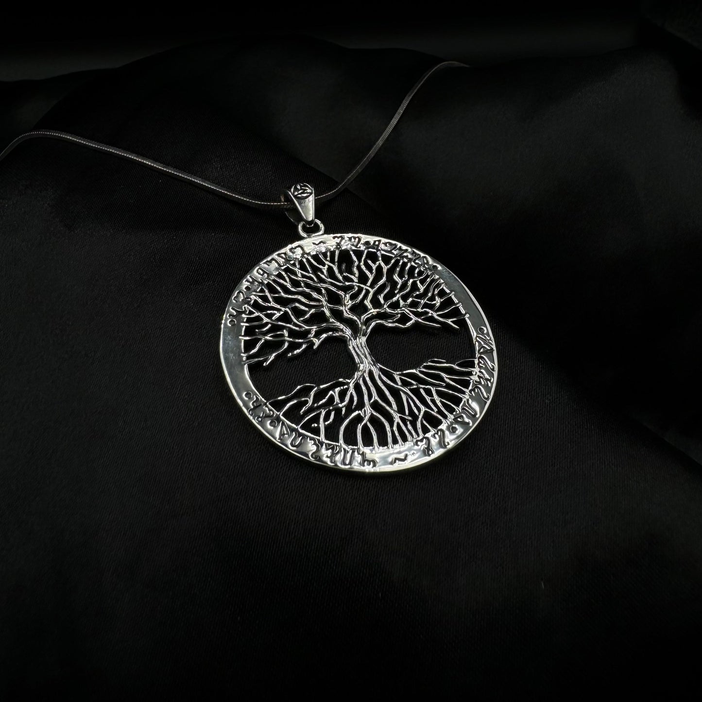 Continuously Inspiring - The Ethereal Symbol of the Theban Tree of Life Sterling Silver Plated over Solid Brass Pendant by Mickie Mueller BPD1043