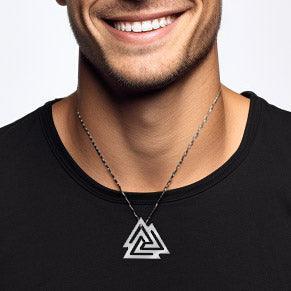 The Viking Valknut Sterling Silver Pendant TPD1071 - peterstone.dropshipping