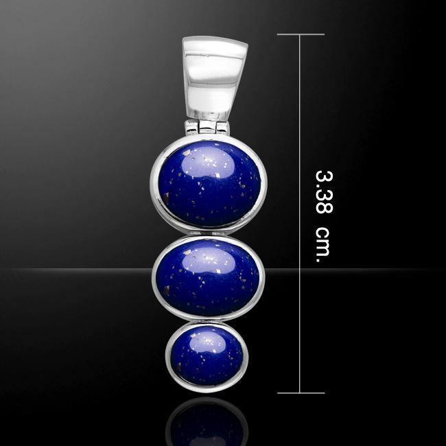 Round Tiered Cabochon Silver Pendant TPD111