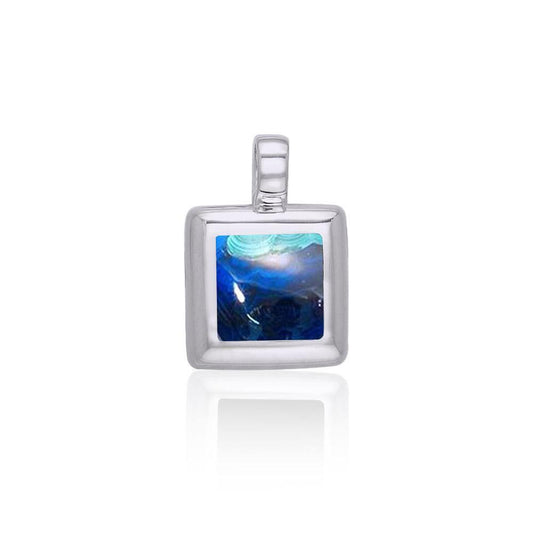 Square Cabochon Silver Pendant TPD112