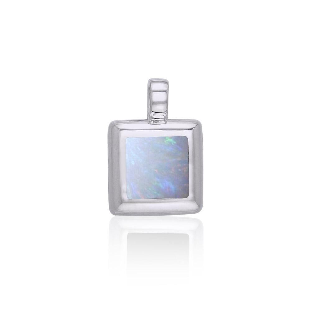 Square Cabochon Silver Pendant TPD112