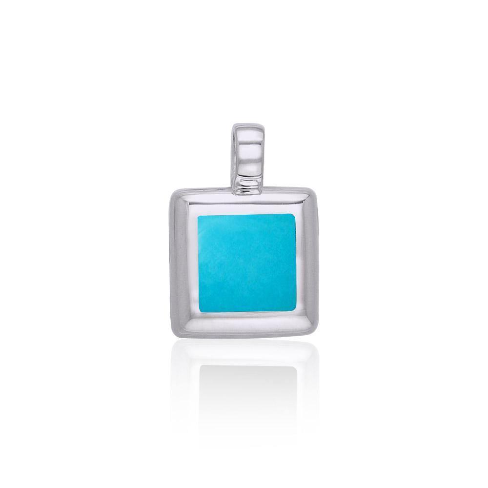 Square Cabochon Silver Pendant TPD112