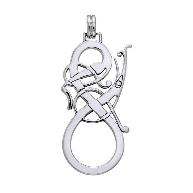 Fierce victory ~ Viking Urnes Animal Sterling Silver Pendant Jewelry TPD1136