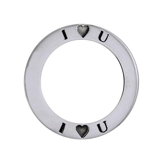 I Love You Sterling Silver Ring Pendant TPD1164