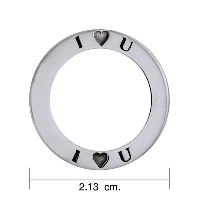 I Love You Sterling Silver Ring Pendant TPD1164