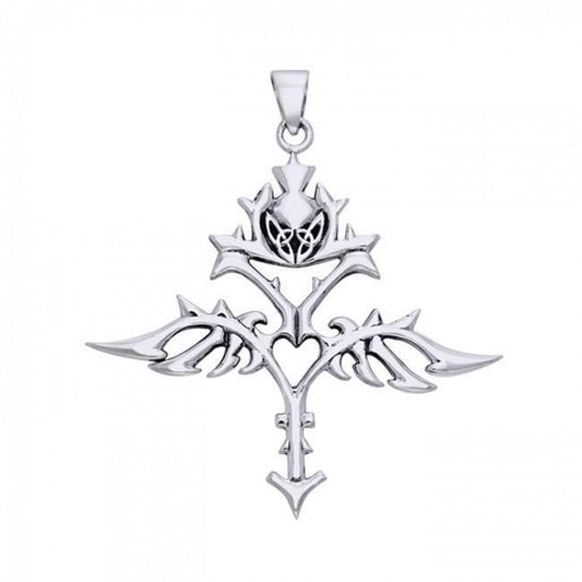 Viking Urnes Winged Beast Sterling Silver Pendant Jewelry TPD1212