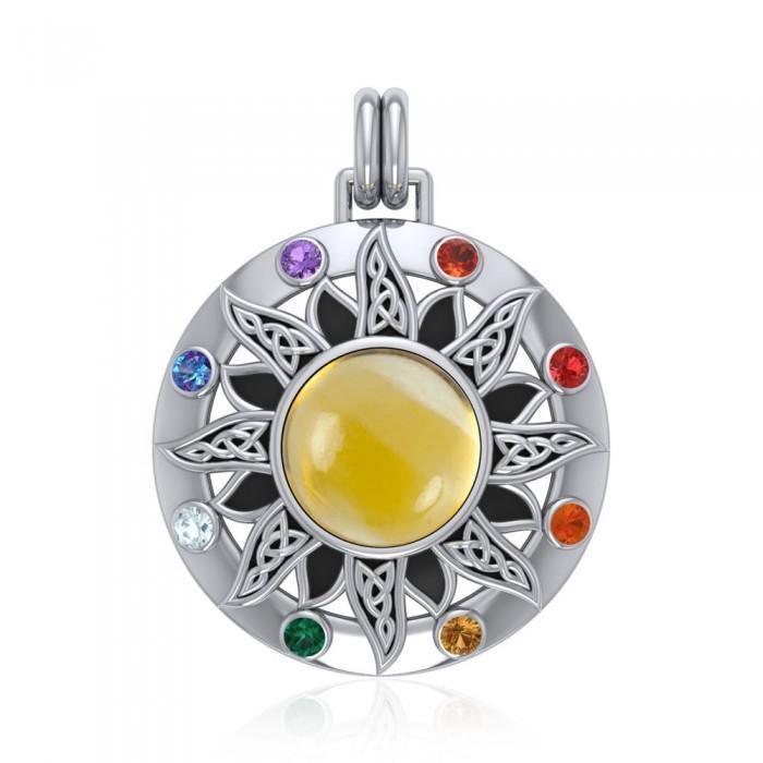 Celtic Triskele Sun Sterling Silver Pendant TPD1267