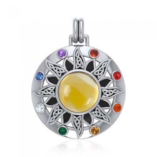 Celtic Triskele Sun Sterling Silver Pendant TPD1267