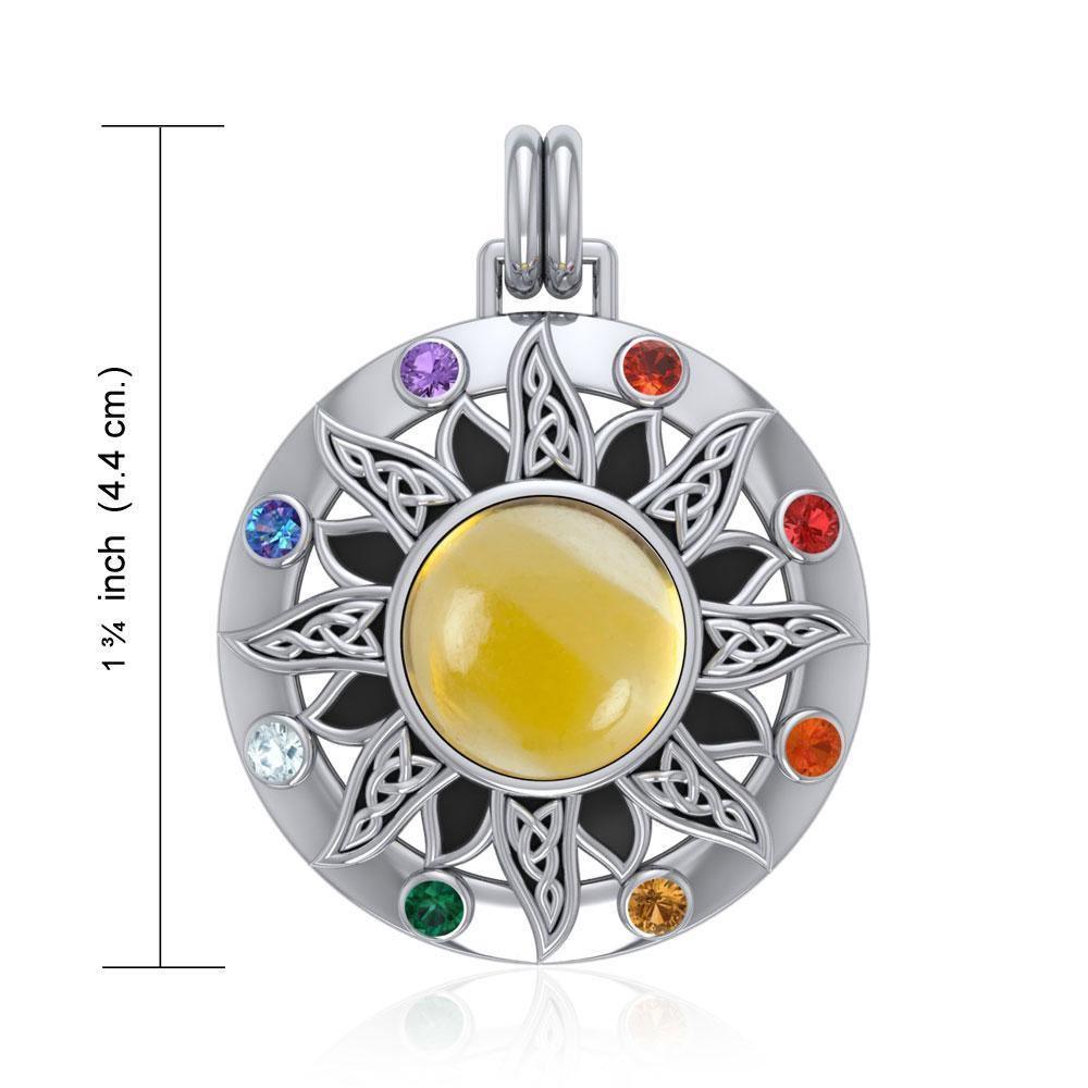 Celtic Triskele Sun Sterling Silver Pendant TPD1267