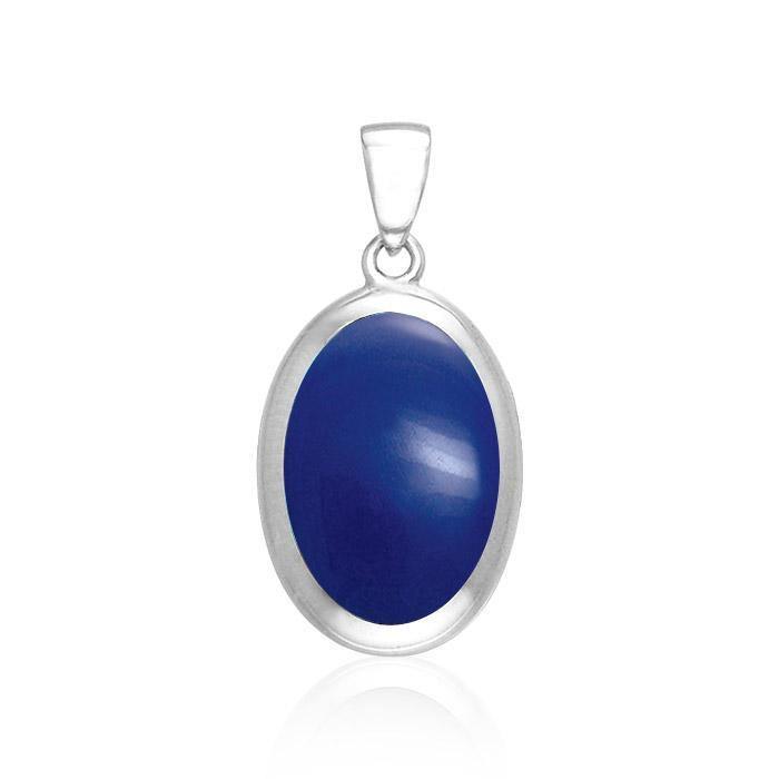 Oval Cabochon Silver Pendant TPD138