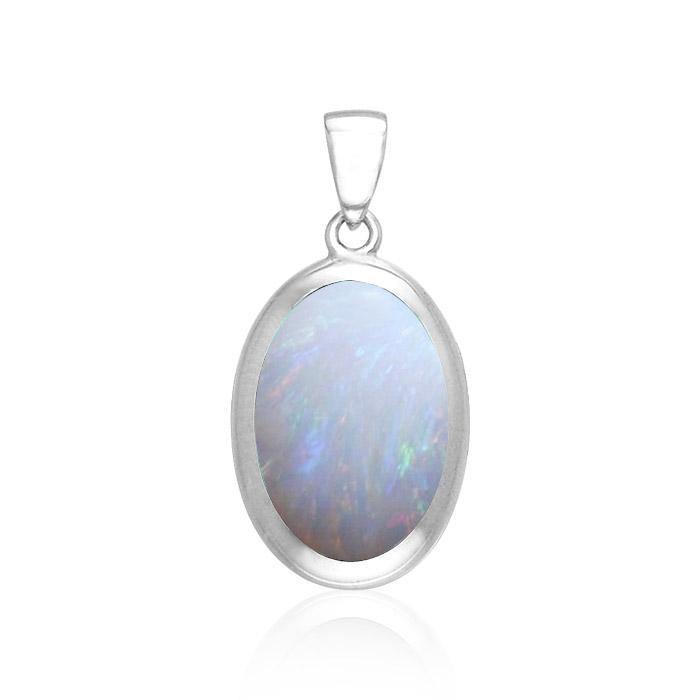 Oval Cabochon Silver Pendant TPD138