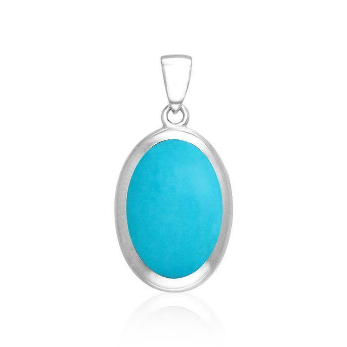 Oval Cabochon Silver Pendant TPD138