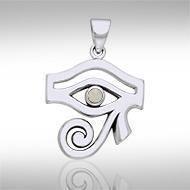 Eye of Horus Sterling Silver Pendant With Gemstone TPD1717