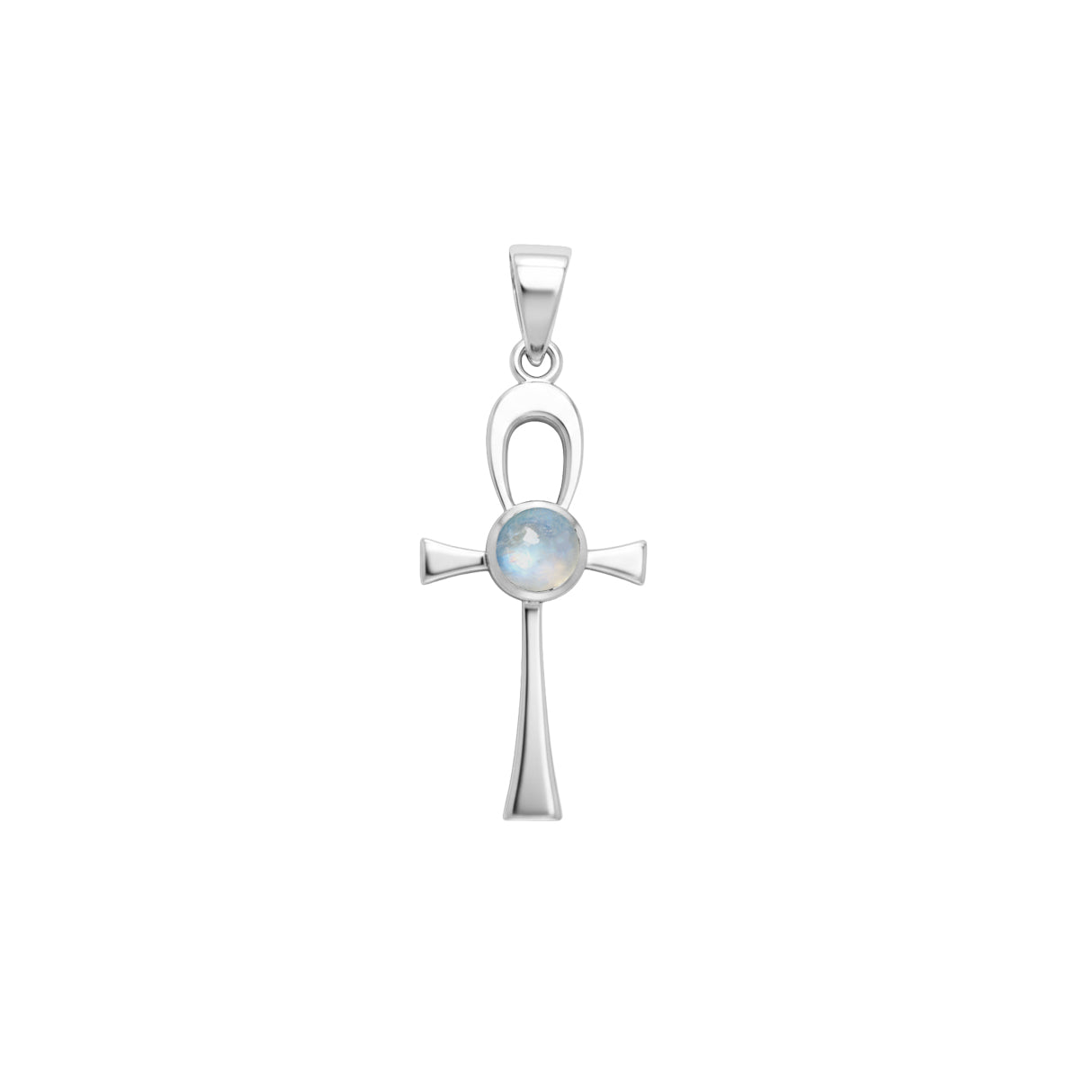 Ankh Sterling Silver Pendant With Gemstone TPD1718*