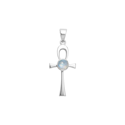 Ankh Sterling Silver Pendant With Gemstone TPD1718*