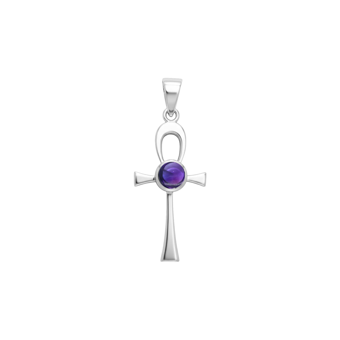 Ankh Sterling Silver Pendant With Gemstone TPD1718
