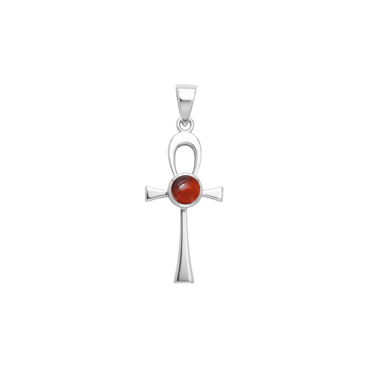 Ankh Sterling Silver Pendant With Gemstone TPD1718*