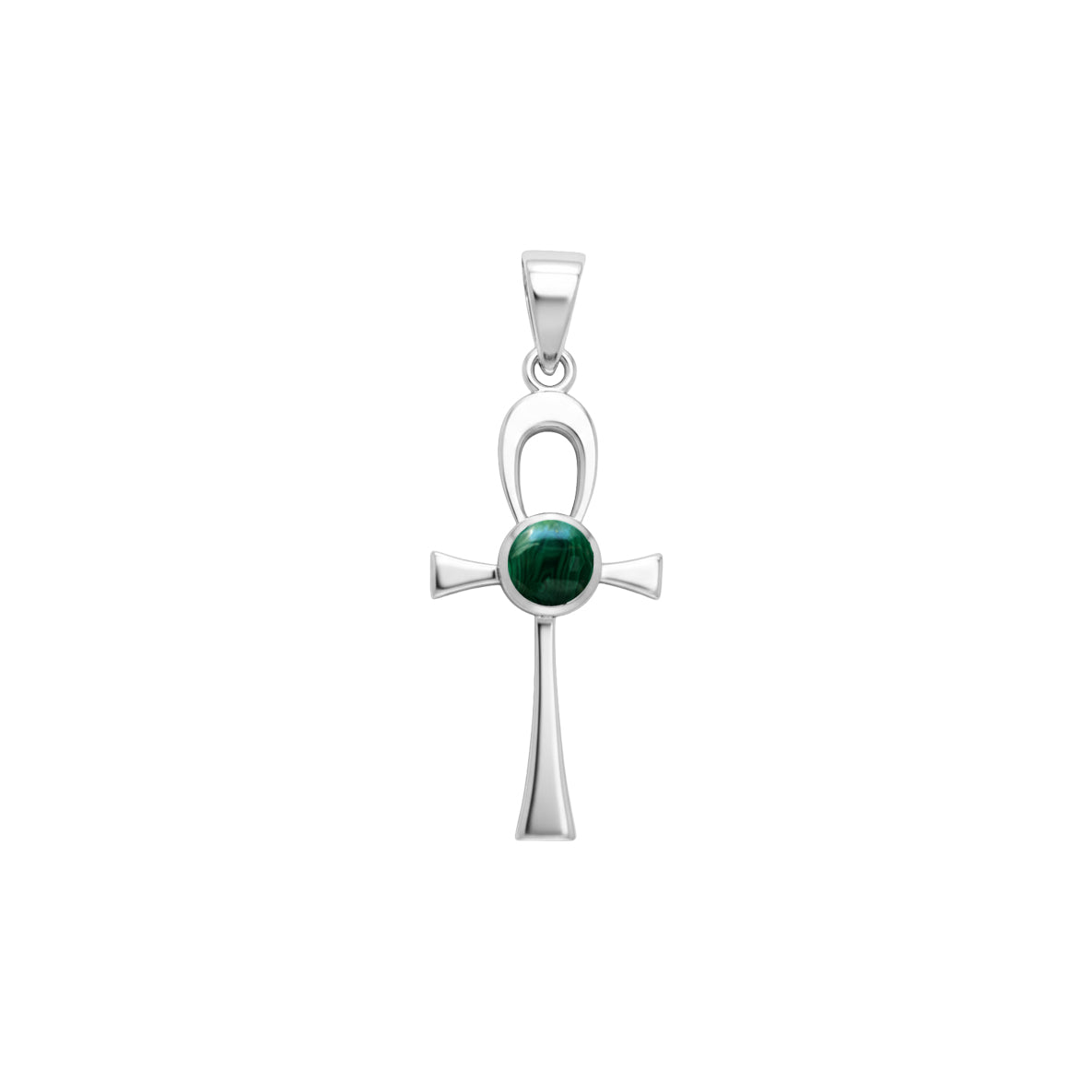 Ankh Sterling Silver Pendant With Gemstone TPD1718*