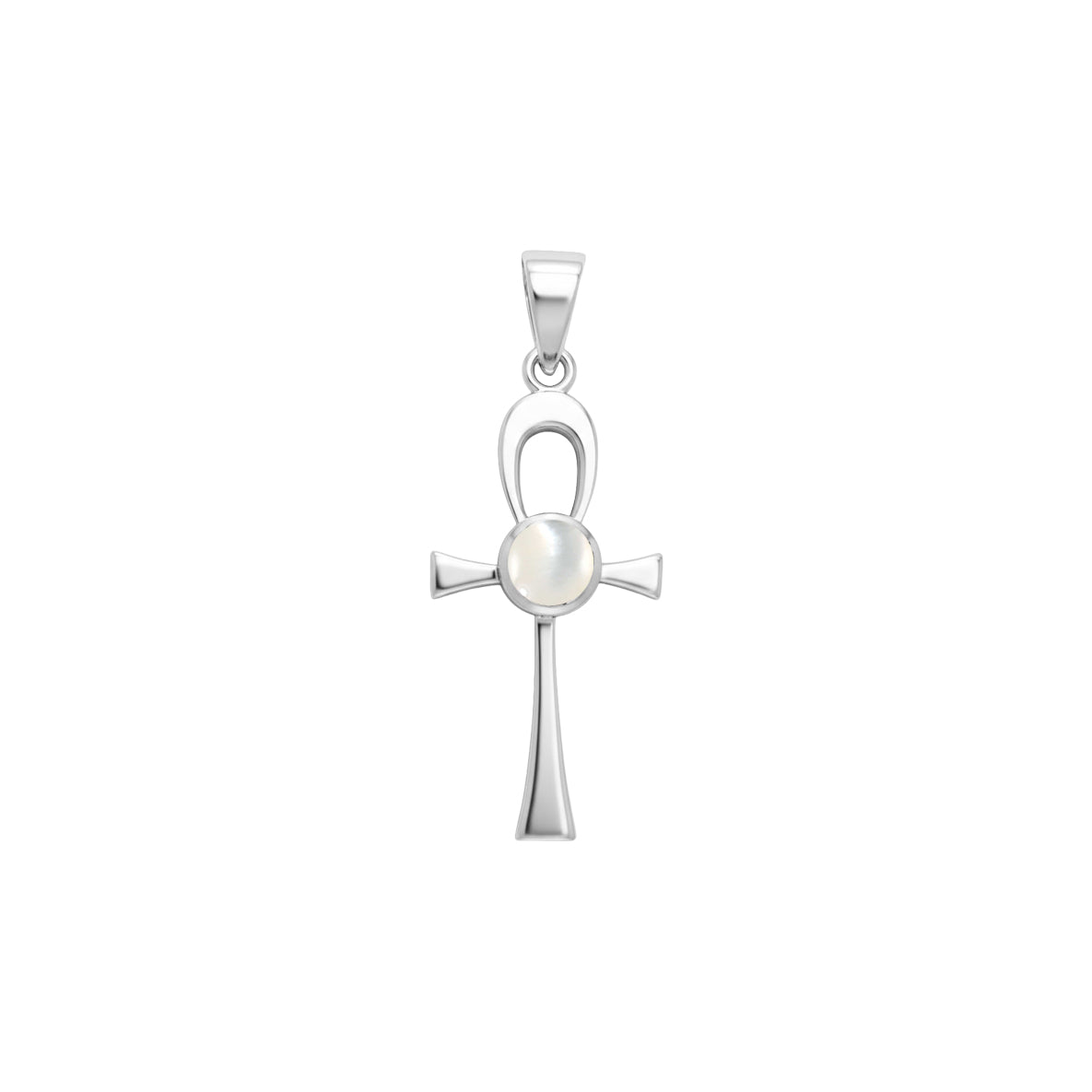 Ankh Sterling Silver Pendant With Gemstone TPD1718*