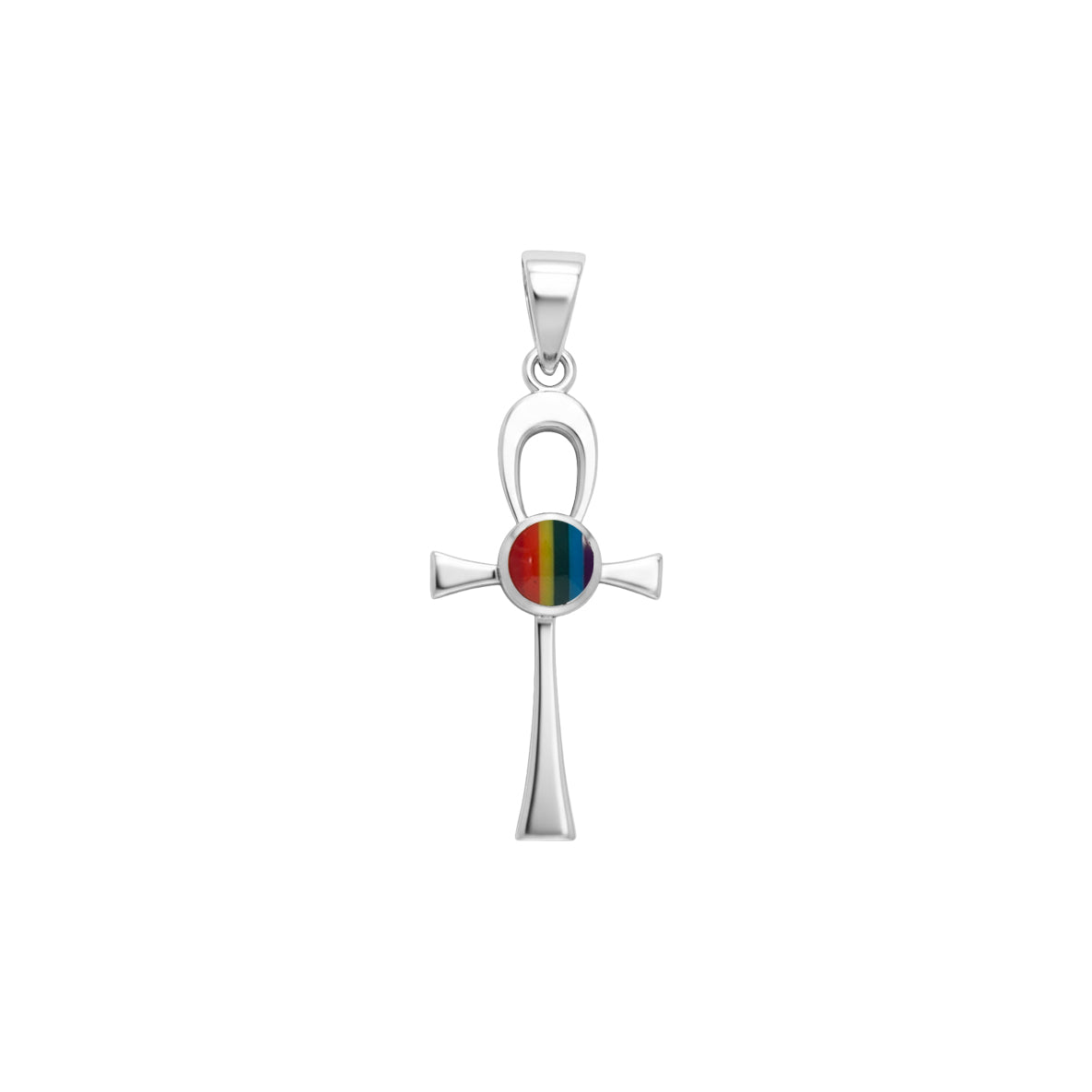 Ankh Sterling Silver Pendant With Gemstone TPD1718*