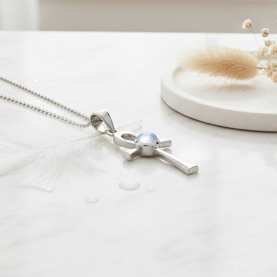 Ankh Sterling Silver Pendant With Gemstone TPD1718