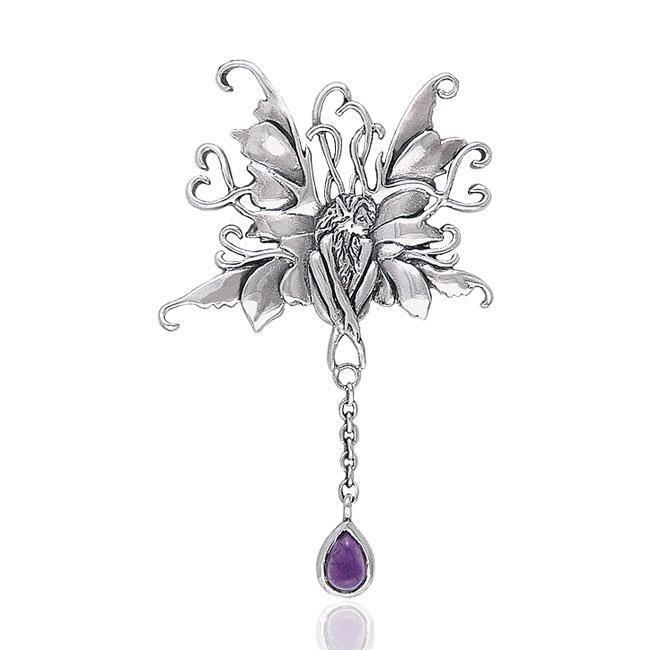 Blue Faery Silver Pendant by Amy Brown TPD191