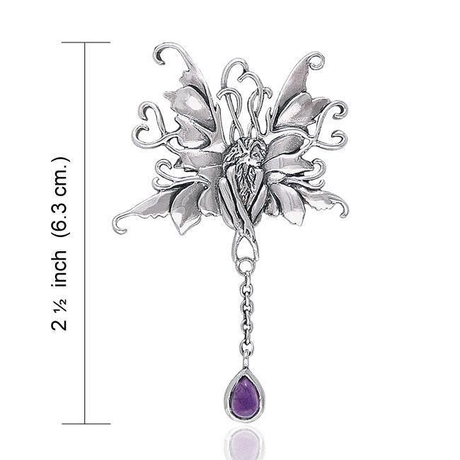 Blue Faery Silver Pendant by Amy Brown TPD191