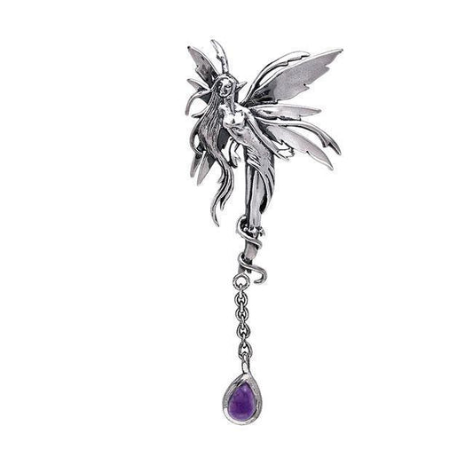 Firefly Faery Silver Pendant with Dangling Gem TPD192