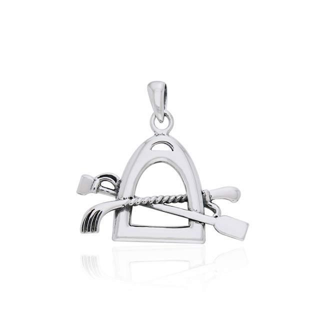 Riding Crop Stirrup Pendant TPD2248