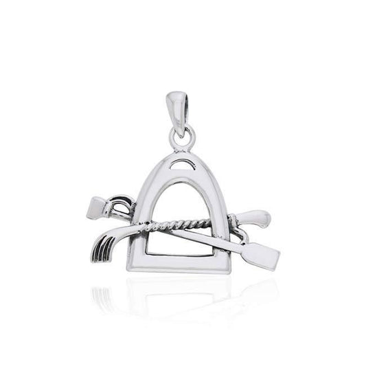 Riding Crop Stirrup Pendant TPD2248