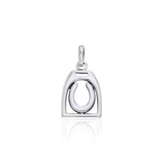 Horseshoe Stirrup Small Silver Pendant TPD2250