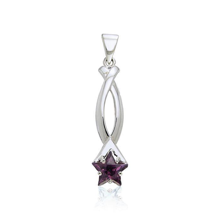 Designer Elegant Star Pendant with Gem TPD2283
