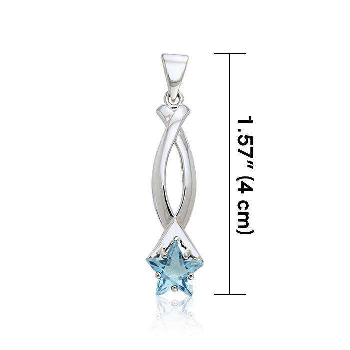 Designer Elegant Star Pendant with Gem TPD2283