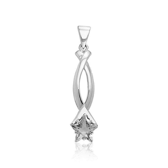 Designer Elegant Star Pendant with Gem TPD2283