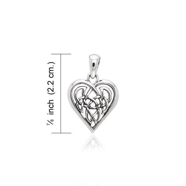 Celtic Knot Heart Sterling Silver Pendant TPD2332