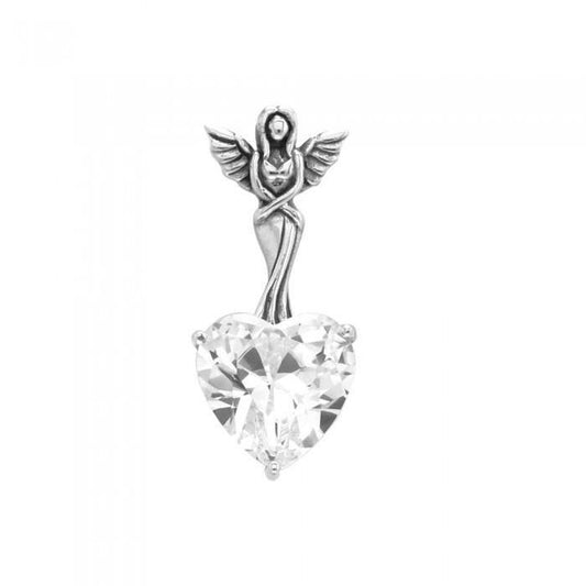 Elegance of the Earth Angel ~ Sterling Silver Jewelry Pendant with Heart-shaped Gemstones TPD2348