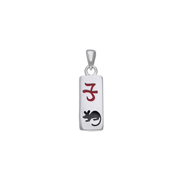 Chinese Astrology Rat Silver Pendant TPD240