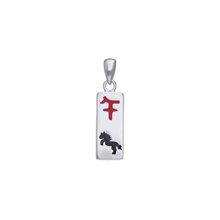 Chinese Astrology Horse Silver Pendant TPD242