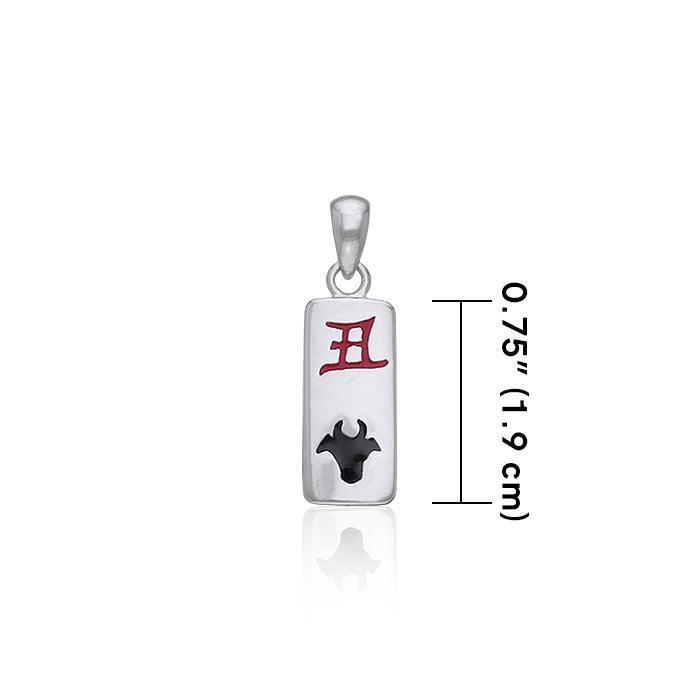 Chinese Astrology Ox Silver Pendant TPD244