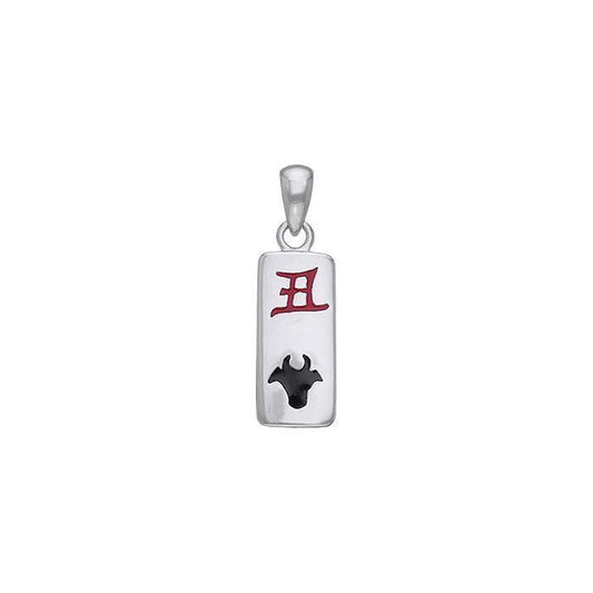 Chinese Astrology Ox Silver Pendant TPD244