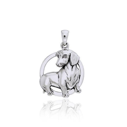 Jody Bergsma Dachshund ~ Sterling Silver Jewelry Pendant TPD2661