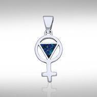 Female Symbol Rainbow Silver Pendant TPD268