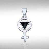 Female Symbol Rainbow Silver Pendant TPD268