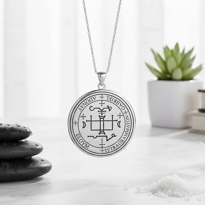 Sigil of the Archangel Gabriel Sterling Silver Pendant TPD2819*