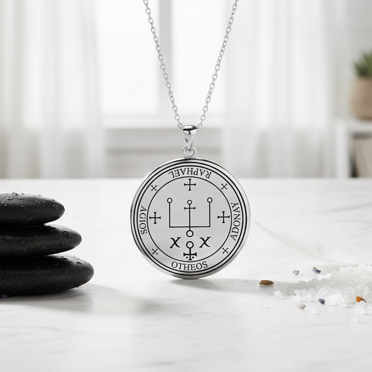 Sigil of the Archangel Raphael Sterling Silver Pendant TPD2820