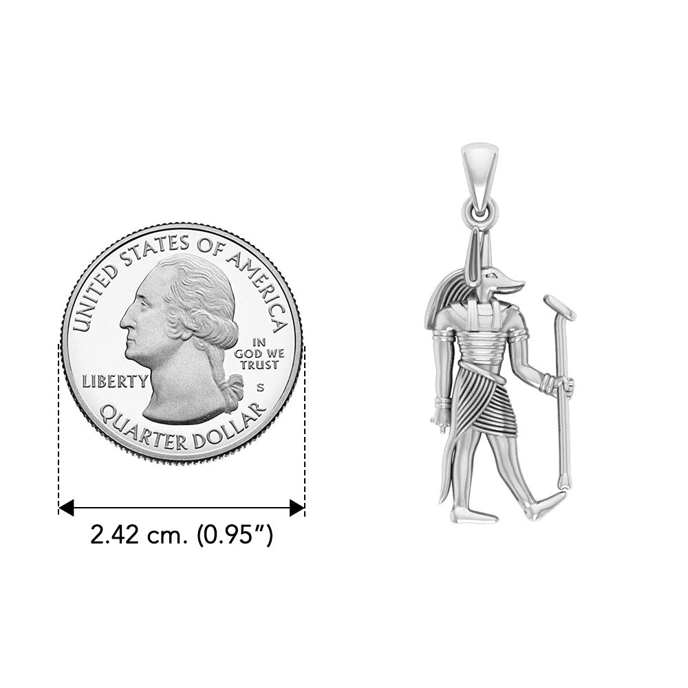 Anubis Egyptian Sterling Silver Pendant TPD2841