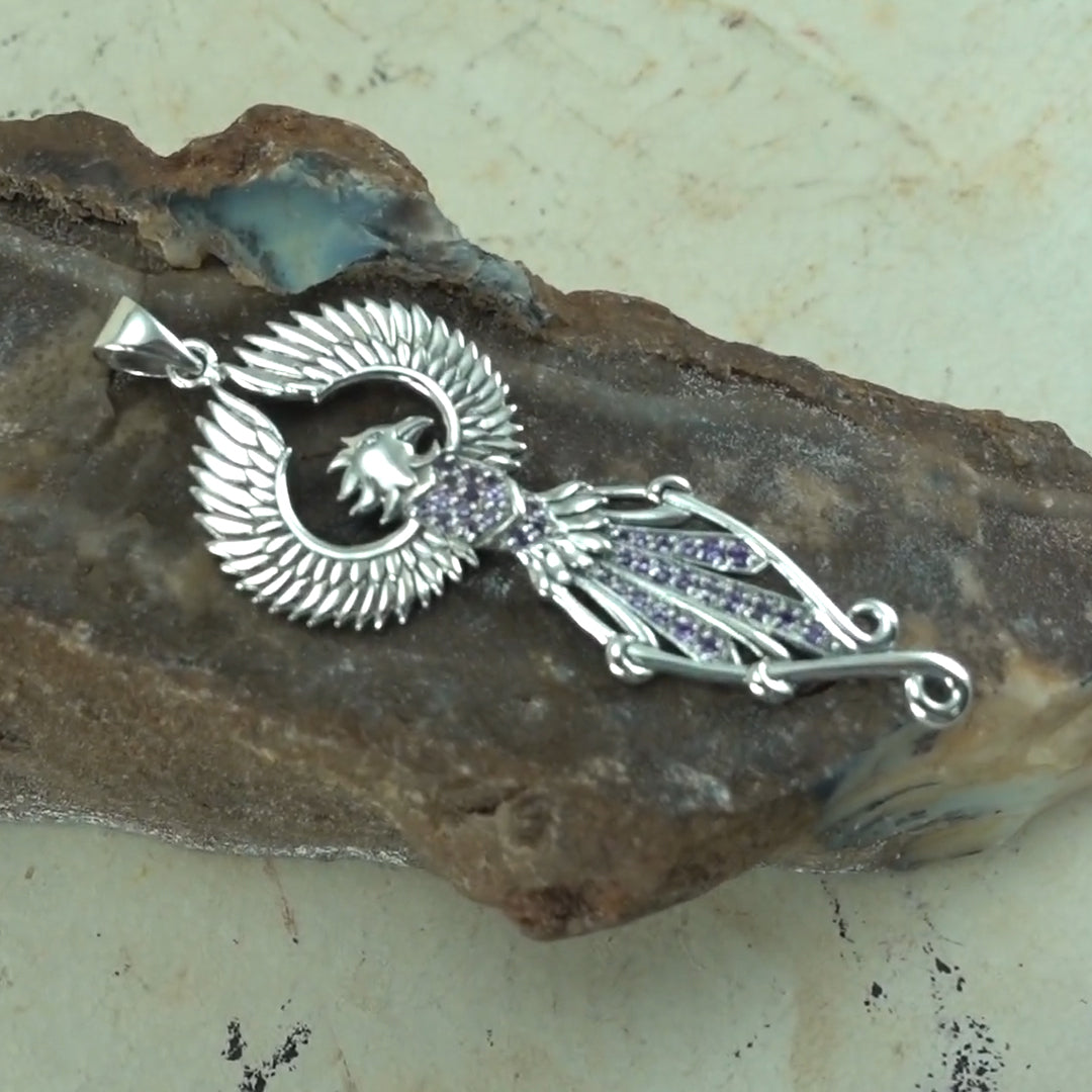 Regal Phoenix Silver Pendant TPD2914